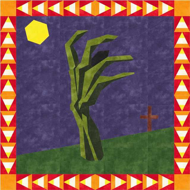 The rising with flying candycorn border